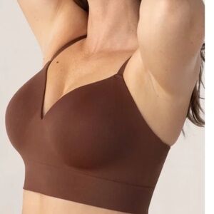 Shapermint Truekind Supportive Comfort Shaping Bra Sz L in Chocolate